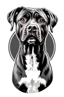 Rhodesian Ridgeback dog playing tattoo design idea