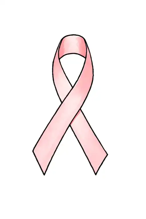 Cancer Ribbon tattoo design idea