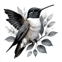 Cataleya hummingbird tattoo design idea