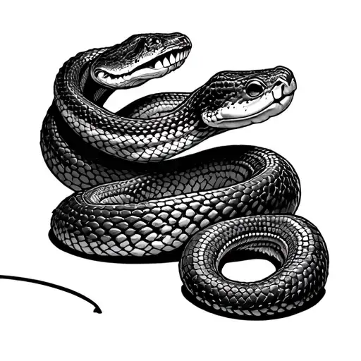diamondback rattlesnake scale tattoo design idea