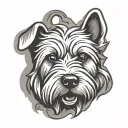 Westie dog paw print tattoo design idea