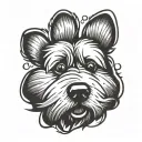 Westie dog paw print tattoo design idea