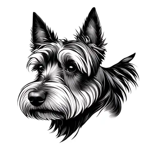 Scottie daughter tattoo design idea