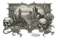 Valley of Death Catholic tattoo design idea