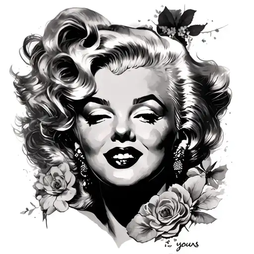 marilyn monroe world is yours tattoo design idea