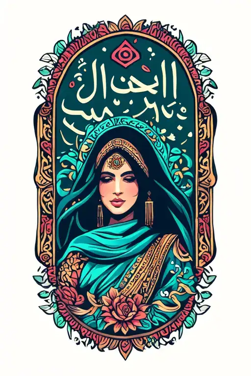Amira in arabic writing tattoo design idea