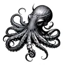 Viking Octopus tattoo design idea