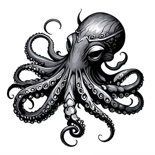 Viking Octopus tattoo design idea