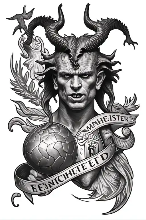 Manchester United  devil tattoo design idea