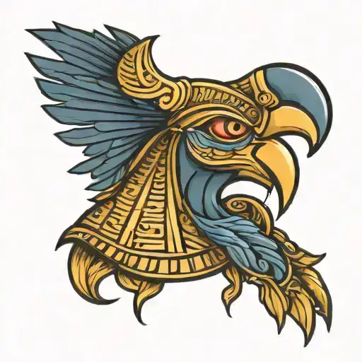 the Egyptian god Horus tattoo design idea