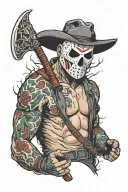 jason voorhees shirtless tattoo design idea