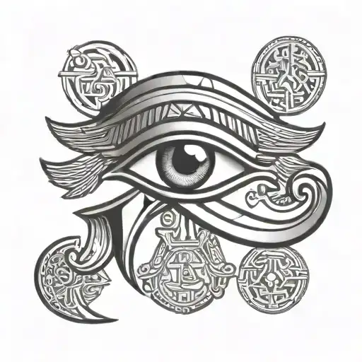 egyptian eye of Horus tattoo design idea