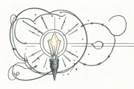 Even in the darkest night, a single spark can light the way." tattoo design idea