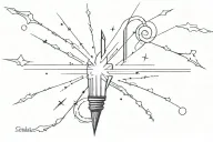 Even in the darkest night, a single spark can light the way." tattoo design idea