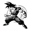 goku ultra instinct tattoo design idea