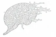 brain autism puzzle piece tattoo design idea