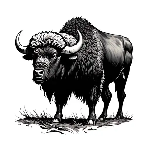 White Buffalo tattoo design idea