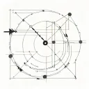 Time arrow from 1973 onwards, reflecting the shift from analog to digital era tattoo design idea