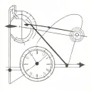 Time arrow from 1973 onwards, reflecting the shift from analog to digital era tattoo design idea