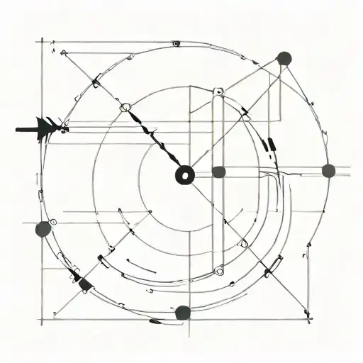 Time arrow from 1973 onwards, reflecting the shift from analog to digital era tattoo design idea