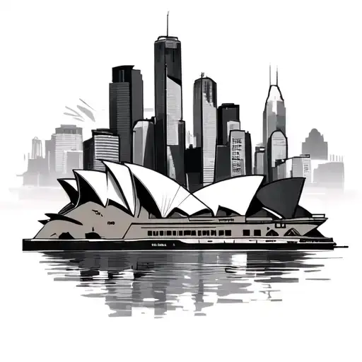 Sydney Skyline tattoo design idea