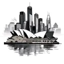 Sydney Skyline tattoo design idea
