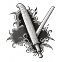 Cricket Bat tattoo design idea
