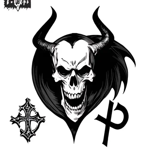 Death Kreuz Devilman full arm tattoo tattoo design idea