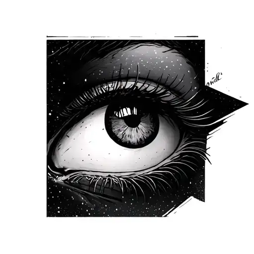 eyeliner tattoo design idea