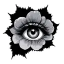 eyeliner tattoo design idea