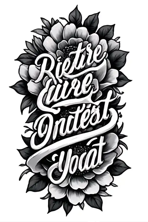 quote written tattoo design idea