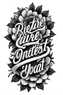 quote written tattoo design idea