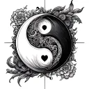 "Johnthan jr Layha Amor" yin yang design tattoo design idea