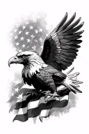 flag eagle patriotic American flag tattoo design idea