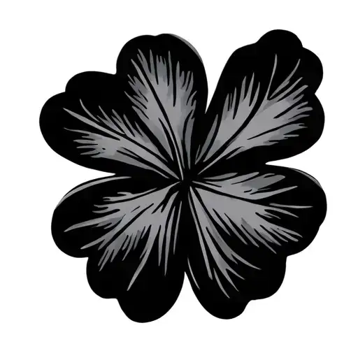black clover 5 leaf clover tattoo design idea