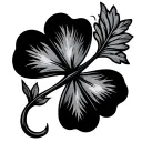 black clover 5 leaf clover tattoo design idea