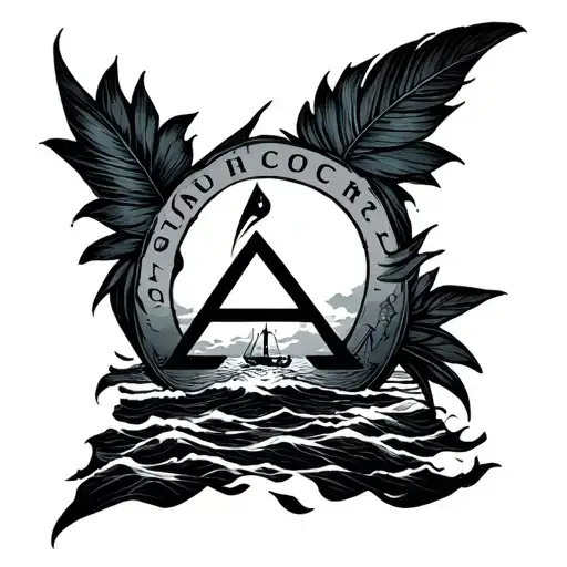Bermuda Triangle tattoo design idea