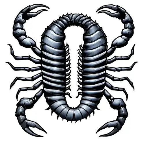Scorpio and Aquarius tattoo design idea
