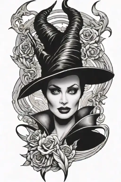 Maleficent tattoo design idea
