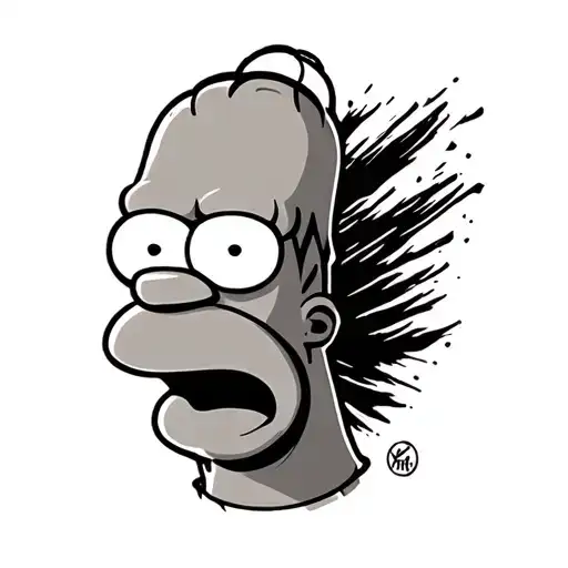Homer Simpson tattoo design idea