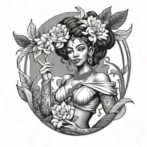 Oshun tattoo design idea
