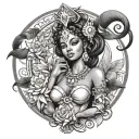 Oshun tattoo design idea