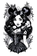 Gothic Disney characters tattoo design idea