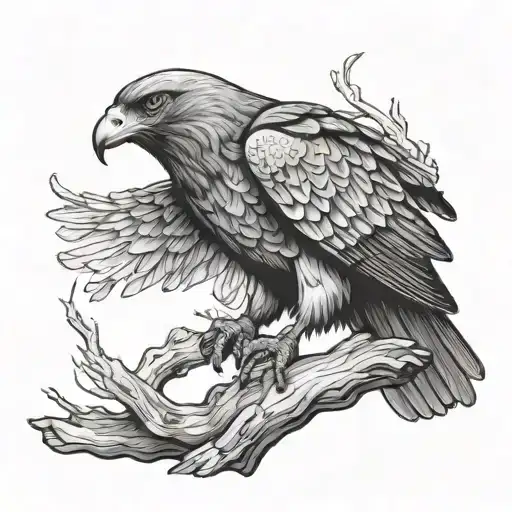 Buzzard tattoo design idea