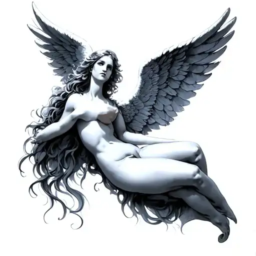 3 Angel tattoo design idea
