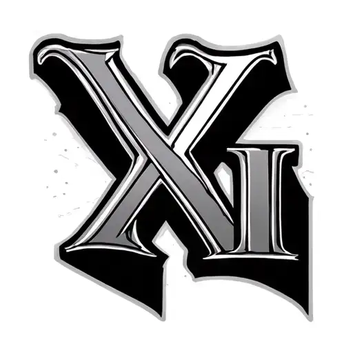 2003 Roman Numerals "XXI XI" tattoo design idea