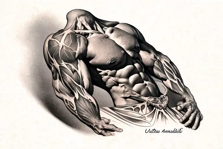 Man Anatomy tattoo design idea