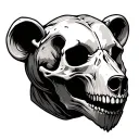 bear skull tattoo design idea