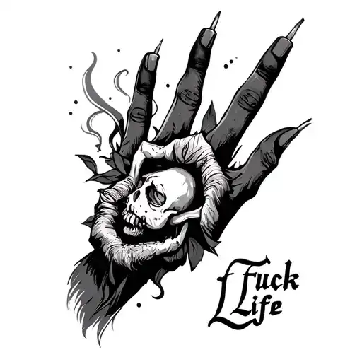 Fuck Life tattoo design idea