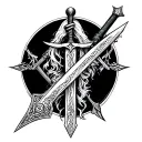 witcher swords tattoo design idea